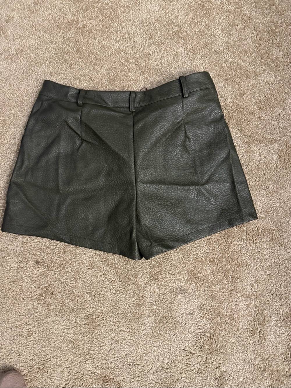 Primark Black Faux Leather High-Waist Women's Shorts